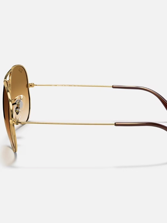 Ray-Ban Aviator sunglasses (RB3025). Gold frame/brown gradient lenses main image 12